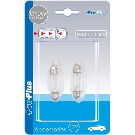 Ampoule de voiture 12v 10w sv85 11x43 2 pieces sous blister (1/4)
