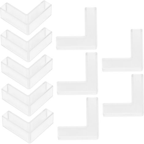 Lot de 10 clips en plastique transparent pour aquariums et vitrines, (1/5)