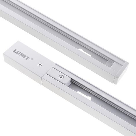 AKUNADECOR Binario per faretti Ayrton 2m a 2 fili Colore alluminio Bianco