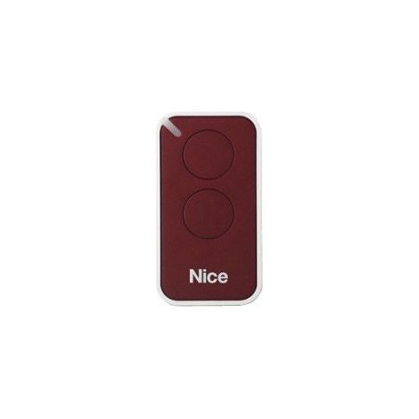 Nice – Télécommande pour motorisations – Programmable par autoapprentissage – Fréquence 433.92 MHz – 2 boutons rouges ergonomiques - ERA-INTI2R (1/2)