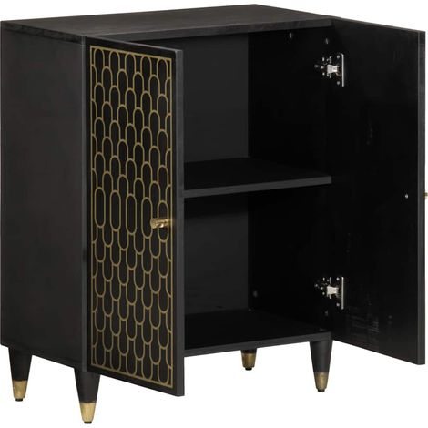 Buffet  Armoire latérale 60x33x75 cm bois massif de manguier (1/5)