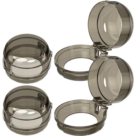 XEPHO Protection Boutons CuisinièRe Gaz 4 PièCes Couvre Boutons Plaque Cuisson Noir ProtèGe Manettes Four SéCurité Pour Usage Familial Et Domestique (1/5)