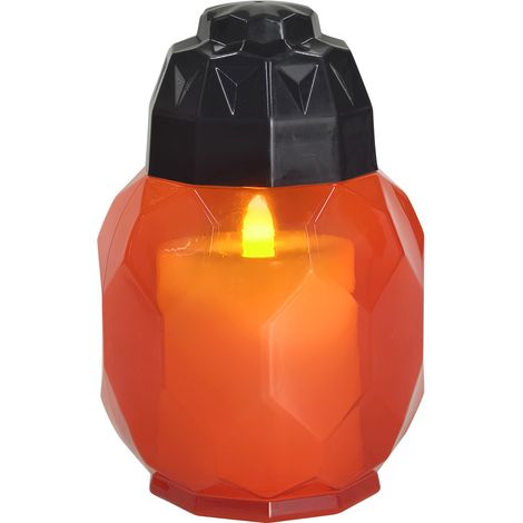TrendLine LED-Grablicht in Kristalloptik & Timer Ø 10 x 15 cm warmweiß rot