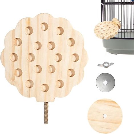 Perchoirs en bois pour oiseaux - Abri pour oiseaux - Mobilier de volière - Design en bois naturel - Différentes tailles - Brun naturel (1/5)