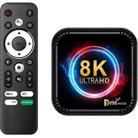 Boîtier TV intelligent TV98 RK3528 Android 13 8K HD Wi-Fi 2,4 GHz et 5 GHz, mini décodeur, prise européenne 2G + 16G (1/5)