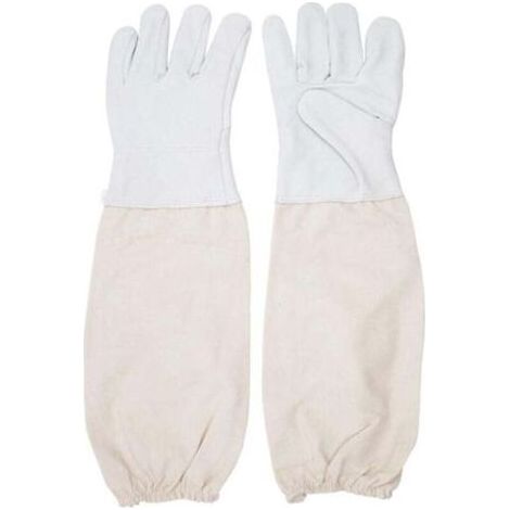 (M) Gants de protection en peau de mouton pour apiculteurs, gants universels en cuir pour apiculteurs avec housse ventilée, gants anti-piqûres, outils d'apiculture (1/4)