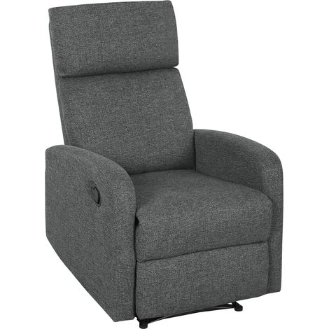 Beyamis Relaxsessel, verstellbarer Loungesessel mit verstellbarer Beinstütze, moderner Wohnzimmersessel mit Stoffbezug, grau