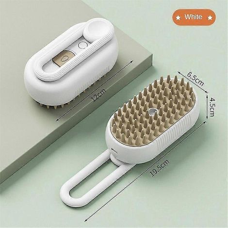 Brosse vapeur pour chat, brosse vapeur pour chien 3 en 1, massage par pulvérisation électrique, toilettage pour animaux (1/5)
