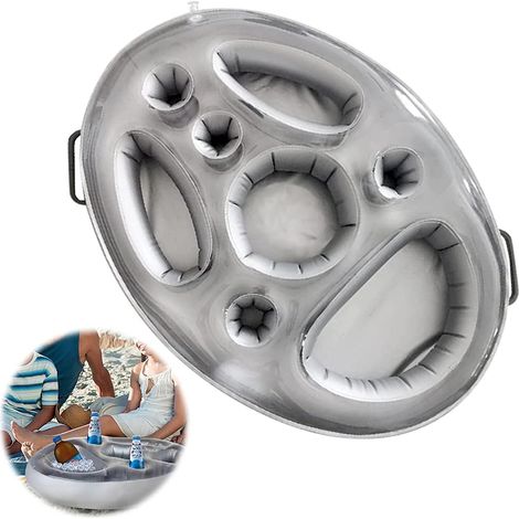 Bar de Piscine Flottant, 8 Trous Bar Flottant Piscine, Gonflables Porte-Boissons, Plateau Gonflable Bar Flottant, Bar Flottant Spa, Portable-Fei Yu (1/5)