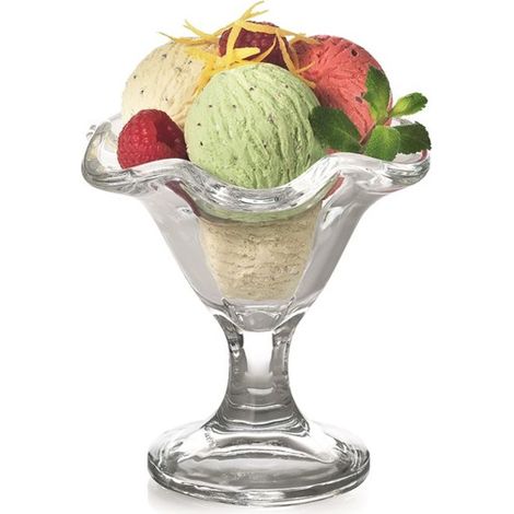 Lot 6 Coupes Glace Primavera 24cl Verre élégant Pour Desserts Et Cocktails - Bormioli
