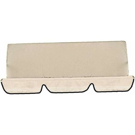 Toile de Rechange pour balancelle de Jardin Tissu résistante aux UV, imperméable, Housse du siège de balançoire extérieur Étanche à la poussière, Beige,150 cm (1/3)