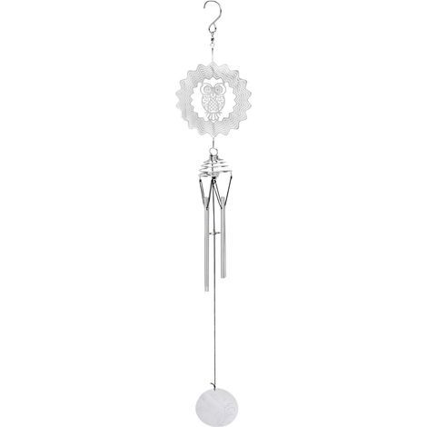 Memorial Wind Chimes Durable Metal Indoor Outdoor Fashionable Style Decorative Bearing PendantOwl (1/5)