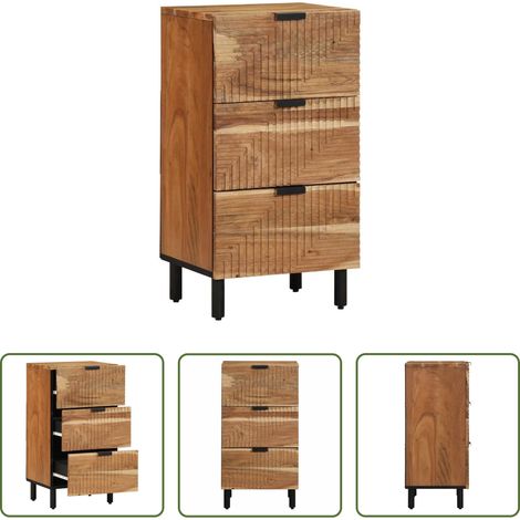 vidaXL Akazienholz - Sideboard Natur 40 x 33,5 x 75 cm Massivholz Akazie (1/5)