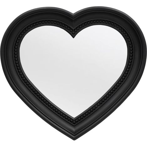 Miroir mural en forme de cœur Noir 33,5 x 30,5 cm (1/5)