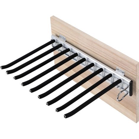 Porte-Pantalons en Acier Inoxydable Porte-Pantalons Extensible pour Penderie Cintre à Pantalons avec Flocage Antidérapant Extraire Le Porte-Pantalons 9 Positions Gauche Rangement Encombrant-droite (1/5)
