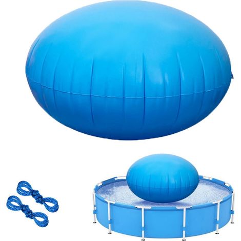 Coussin d’air hivernage piscine ronde 4x4 ft – Coussin gonflable anti-glace avec cordes Protection hiver piscine hors-sol, spa et fontaine (1/5)