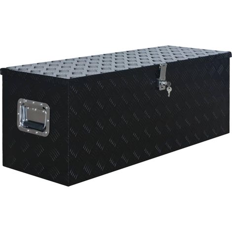 Scatola in alluminio 108,5 x 37 x 40 cm nera 020003196