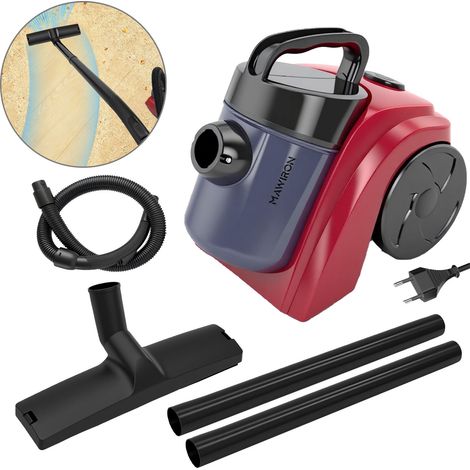 Aspirateur léger sans sac – Adapté aux tapis et parquets – Modèle rouge – Whirlwind (1/5)