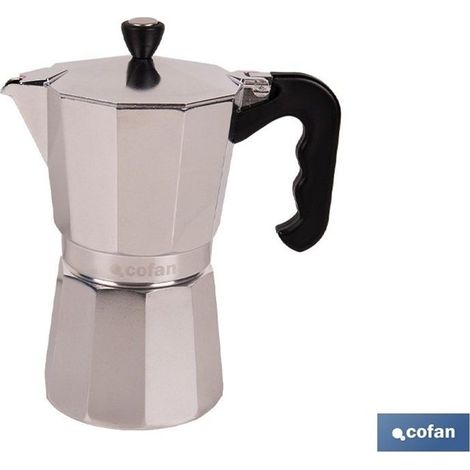 Cafetière italienne en aluminium pour induction, 9 tasses, compatible avec tous types de feux de cuisson