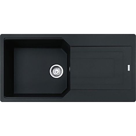 Franke Einbauspüle Urban Flächenbündig UBG 211-100, Fragranit, Onyx, Drehknopfventil Edelstahl (1/3)