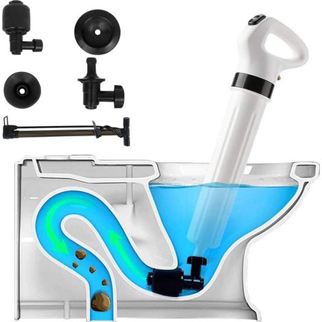 Abflussreiniger, leistungsstarker elektrischer Abflussreiniger mit Luftfunktion, Hochdruckreinigungspumpe, Abflussreiniger für Küche, Bad, Dusche, verstopfte Rohre