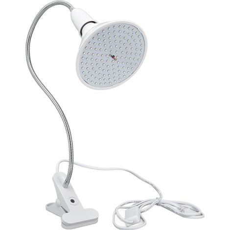Lampe horticole de 8 W, 126 LED, avec pince flexible, idéale pour la culture de semis en serre, prise européenne 85-265 V (1/5)