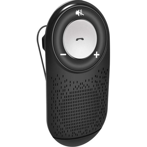 Altavoz para coche Bluetooth 4.1 + EDR, compatible con GPS, música, reducción de ruido, encendido/apagado automático, doble enlace con Siri y Google Assistant, negro. (1/5)