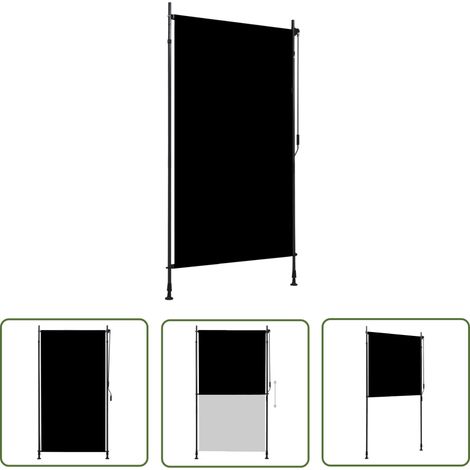 The Living Store Store roulant d'extérieur 120 x 270 cm Anthracite - Store Extérieur - Stores Verticaux - Intimité Jardin - Ombre Terrasse - Store Manuellement (1/6)