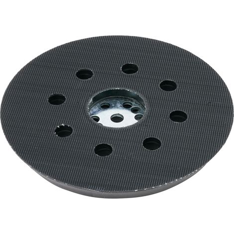 Accessoires pour ponceuse, plateau de ponceuse triangulaire 5 pouces à 8 trous et 3 œillets, châssis de ponceuse électrique et disque de polissage, gris. (1/4)