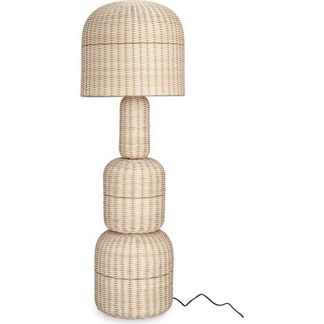 Piantana sikkim rattan in metallo e rattan h 157 cm (1/5)