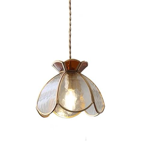 Suspension en verre transparent, style rétro Tiffany, luminaire pour îlot de cuisine, longue lampe de plafond à motif floral, moderne, orientable, en laiton linéaire, 1,5 m (1/4)