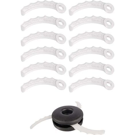 12-piece plastic knife blade set for Makita brush cutters, part numbers 198426-9 and 198383-1 (1/4)