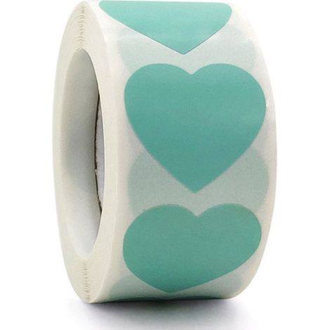 Etichette 2 rotoli (500 adesivi per rotolo) Adesivi a forma di cuore Autoadesivi Etichette a forma di cuore Piccoli adesivi colorati per matrimoni, Scr (1/5)