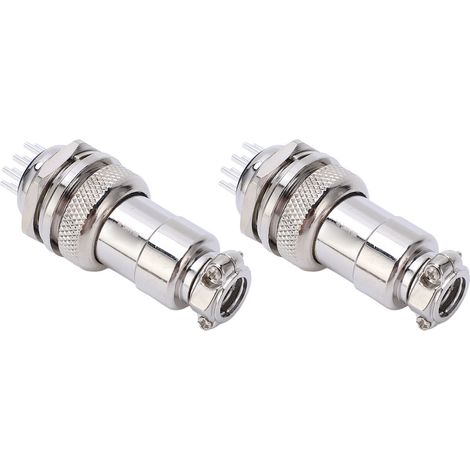 2 Stück Flugzeugsteckverbinder aus Zinklegierung, Stecker und Buchse, 20 mm, AC/DC 250 V, 9-polig (1/5)