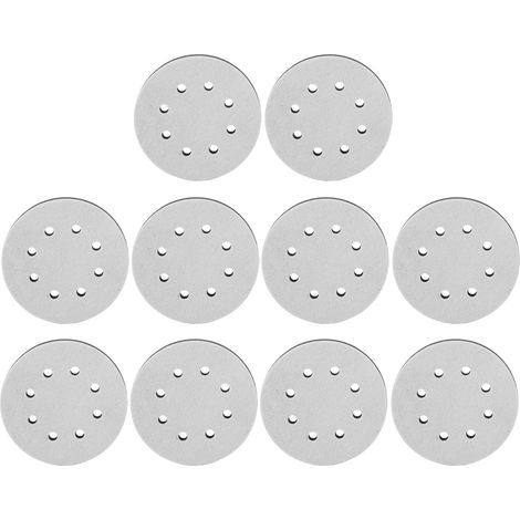 10 pièces tampons de ponçage doux 5 pouces, coussins de polissage remplaçables pour ponceuse, éponges abrasives à 8 trous (1/5)