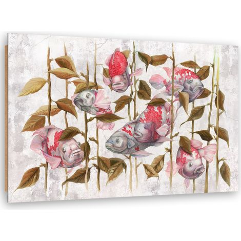 Quadro deco panel, Koi di pesce rosso - 90x60 (1/5)