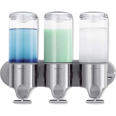 Distributeur de savon transparent suspendu à tige de traction manuelle à pompe à trois parois, adapté à un usage domestique dans les magasins et les hôtels (1/5)