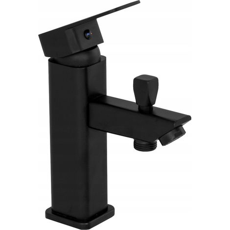 Mitigeur Lavabo Baignoire Granitan Lima Noir Carré 1 pièce (1/5)
