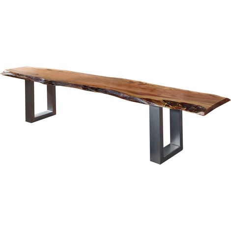Banc 220x38 Acacia laqué Noisette FREEFORM 08
