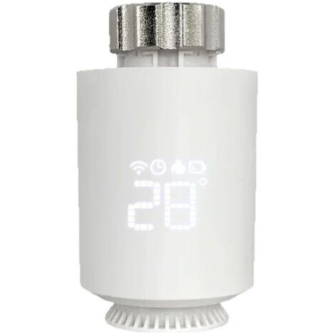 Tête Thermostatique Radiateur , Vanne Thermostatique Connectée Programmable, Thermostat Radiateur Compatible avec Alexa, Smart Life APP Contrôle, Tuya Zigbee Gateway Requis