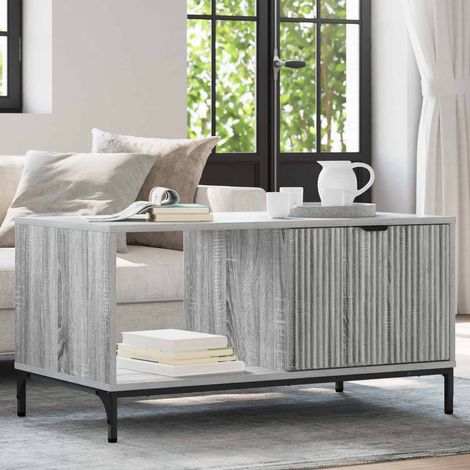 Teenpull – Couchtisch Graues Sonoma 90 x 49 x 46 cm Holzwerkstoff (1/5)
