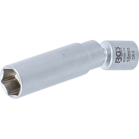 Chiave candela BGS Technic 80000-16 profilo sottile articolata gomma (1/4)