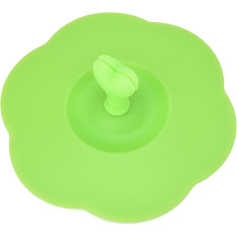 Set mit 2 grünen Silikondeckeln für Heiß-/Kaltgetränkebecher, hitzebeständiger, staubdichter Verschluss, dekoratives und luftdichtes Küchenaccessoire. (1/5)