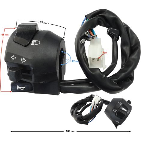 Interruptor combinado izquierdo para ciclomotor FR 2