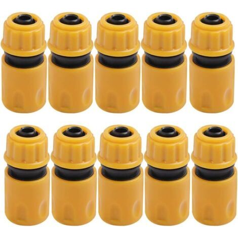 Embout Tuyau Arrosage 10pcs, Embout Tuyau d'Arrosage, Jardin en Plastique Raccords d'Arrosage Rapides, Raccord Arrosage, Embout Arrosage, Raccord Tuyau, Jardin Raccords d'Arrosage Rapides (1/4)
