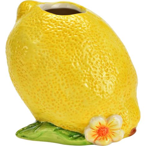 Vase citron en céramique 12x12x10cm (1/4)