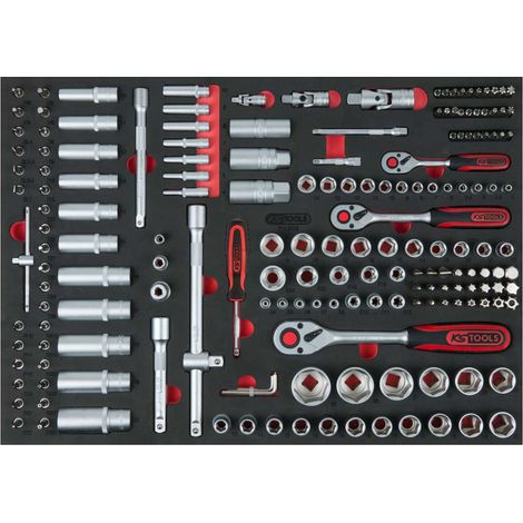 1/4"+3/8"+1/2" Steckschlüssel-Satz, 179-tlg in 1/1 Systemeinlage (1/3)