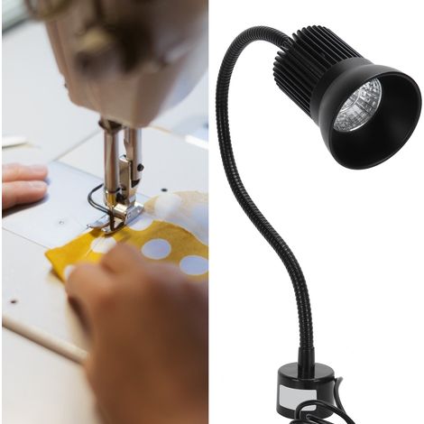 Lampe de travail LED 7 W avec base magnétique et col de cygne flexible pour machine à coudre et machine-outil CNC, prise UE 110-220 V (1/5)