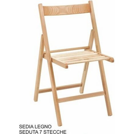 Sedia pieghevole colore legno naturale