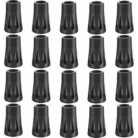 Puntas de goma para bastones de senderismo, 24 puntas de repuesto para bastones de trekking y montañismo.